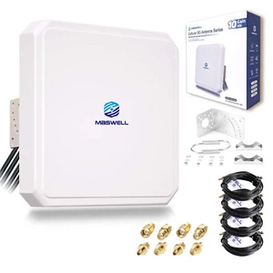 Cellular 5G 4G LTE Panel Antenna 4X4 MIMO 600-8000 MHz WIFI7 UWB TS9 & SMA Male - Picture 1 of 23