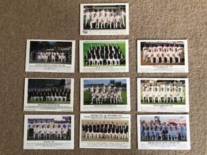 England - Set of 10 Classic Cricket Cards - Team Line-up pictures - England etc