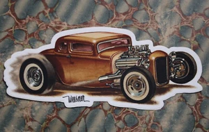 Keith WEESNER DeCal de colección 1932 Ford 3W cupé Hot Rod HEMI corte superior ventana caja de herramientas - Imagen 1 de 1