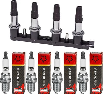 Nty Bobina Encendido + 4x Champion Bujía para Opel Signum Vectra C Caravan - Imagen 1 de 4