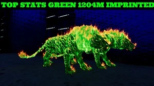ARK Survival Ascended PvE PC/XBOX/PS5 NEW Top Stats Pyromane (lion) Green 1204m - Picture 1 of 15