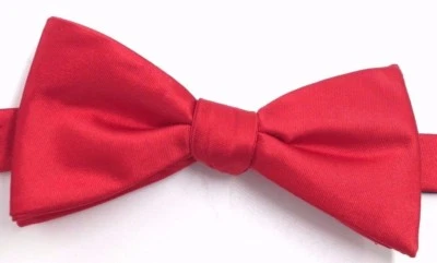 $110 Condesa Mara Para Hombres Rojo Sólido Clásico Pajarita Traje Vestido Pajarita Ajustable Foto 1 de 4