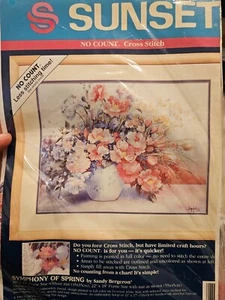 Rare Vintage Sunset no count cross stitch Embroidery kit – Symphony of Spring - Picture 1 of 3
