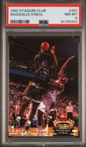 Shaquille O’Neal RC PSA 8 casi nuevo-como nuevo 1992-93 Topps Stadium Club - Elección de miembros #201 - Imagen 1 de 1