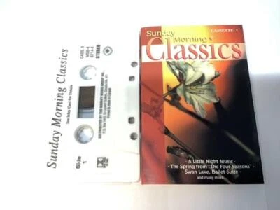SUNDAY MORNING CLASSICS Audio Cassette Tape GRIEG MOZART BEETHOVEN SCHUBERT MORE - Image 1 of 4