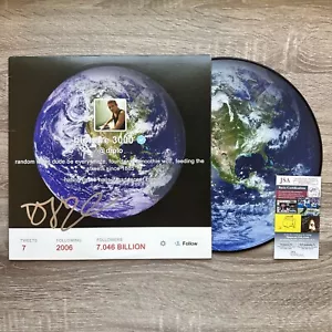 Diplo Autographed Random White Dude Vinyl 12” Earth Globe Record LP Signed JSA - Picture 1 of 6