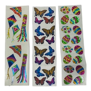 Vintage Hambly Studios Prismatic Stickers Lot Butterfly Kite Easter Egg 80s 90s - Picture 1 of 6