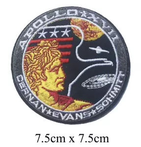 Apollo 17 NASA Space Moon Landing Mission Iron-On Motif Patch Child / Adult - Picture 1 of 1