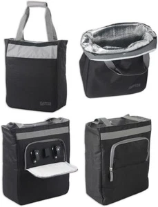 Isolierte Fahrradtasche Kühltasche für Gepäckträger E-Bike isoliert Schwarz NEU - Bild 1 von 9