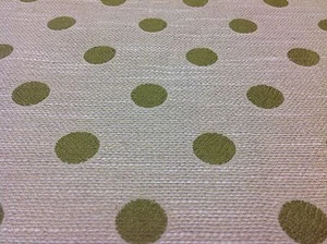 Jane Churchill Polka Dot Circle Weave Fabric- Helston / Green 5.15 yds J477F-04 - Picture 1 of 3
