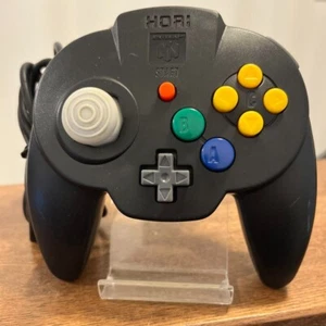 Nintendo 64 Hori Pad Mini Black N64 Wired Game Controller 1999 Working Tested - Picture 1 of 1
