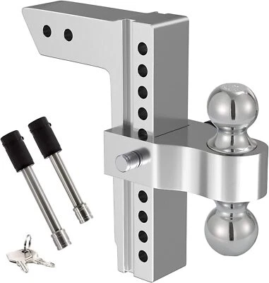 2" Receiver 8" Drop/Rise Adjustable Tow Hitch Dual Ball Mount Trailer 12500 lbs - Image 1 of 4