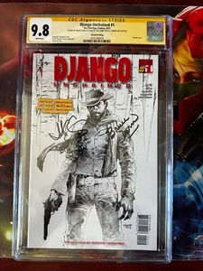 Django Unchained #1 CGC 9.8 2nd Print Signed By Bruce Dern & M.C. Gainey Vertigo - Bild 1 von 3
