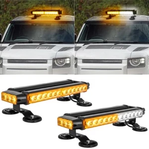 14.5" Flashing LED Emergency Light Bar Rooftop Double Side Strobe Warning Light - Picture 1 of 13