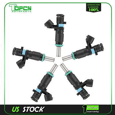 5x Inyectores de combustible para Volkswagen Jetta 2007-14 Volkswagen Beetle 2008-2014 2,5 Foto 1 de 4