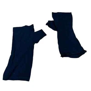 1940s Black Crepe Fingerless Gloves Short Length / Women’s Small * - Picture 1 of 4