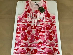 Auténtica camiseta sin mangas a bathing ape bape abc camuflaje logotipo de Nueva York rosa M L XL nueva - Imagen 1 de 8