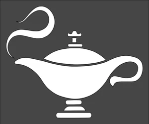 6"x7" Clear Plastic Stencil - Magic Lamp (SA1286) - Picture 1 of 2