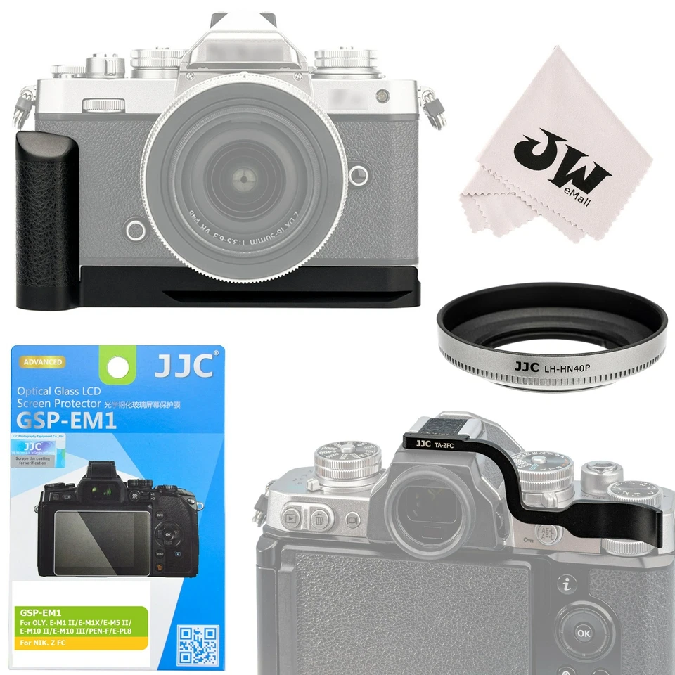 5in1 Kit Hand Grip+Screen Protector+Thumb Grip+Lens Hood for Nikon Z fc Zfc Z-fc - Image 1 of 4