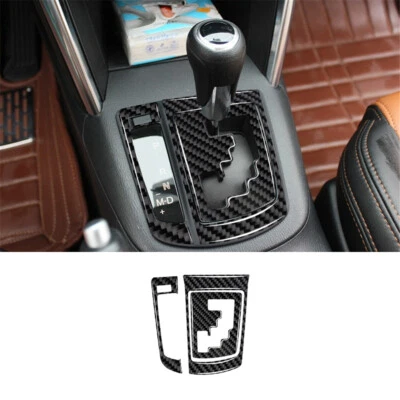 3X Carbon Fiber Interior Gear Shift Panel Cover Trim For Mazda CX-5 2013-2015 Foto 1 de 4