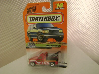 1998 MATCHBOX SUPERFAST #14 RON'S GMC WRECKER SERVICE TOWING TRUCK NEW ON CARD - Image 1 of 3