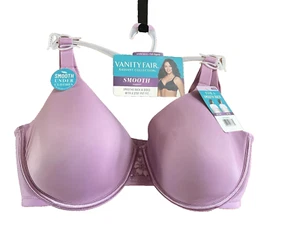 -RADIANT BY VANITY FAIR ORCHID DREAM FULL COVERAGE BRA SMOOTH BACK 42DD - Picture 1 of 2