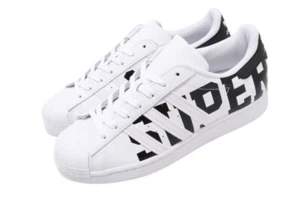ADIDAS FV2816 Super star Men's Sneakers Shoes Casual white STRIPES black letters - Picture 1 of 8