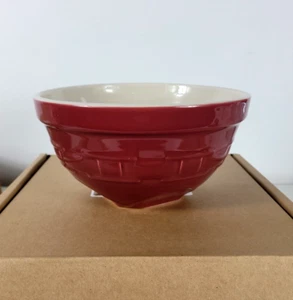 NIB - Longaberger Pottery Woven Traditions Small Tip & Mix Bowl Paprika Red - Picture 1 of 5