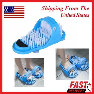 Easy Foot Scrubber Brush Slipper Bath Shower Spa Cleaner Scrub Feet Massage Wash - Picture 1 of 8