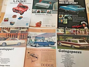 6 Vintage Magazine CHRYSLER CAR ADS - Picture 1 of 3