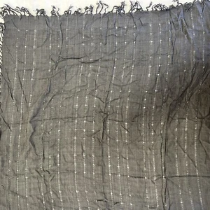 Vintage Made in India Black Open Weave Scarf 30” GVC - Picture 1 of 4