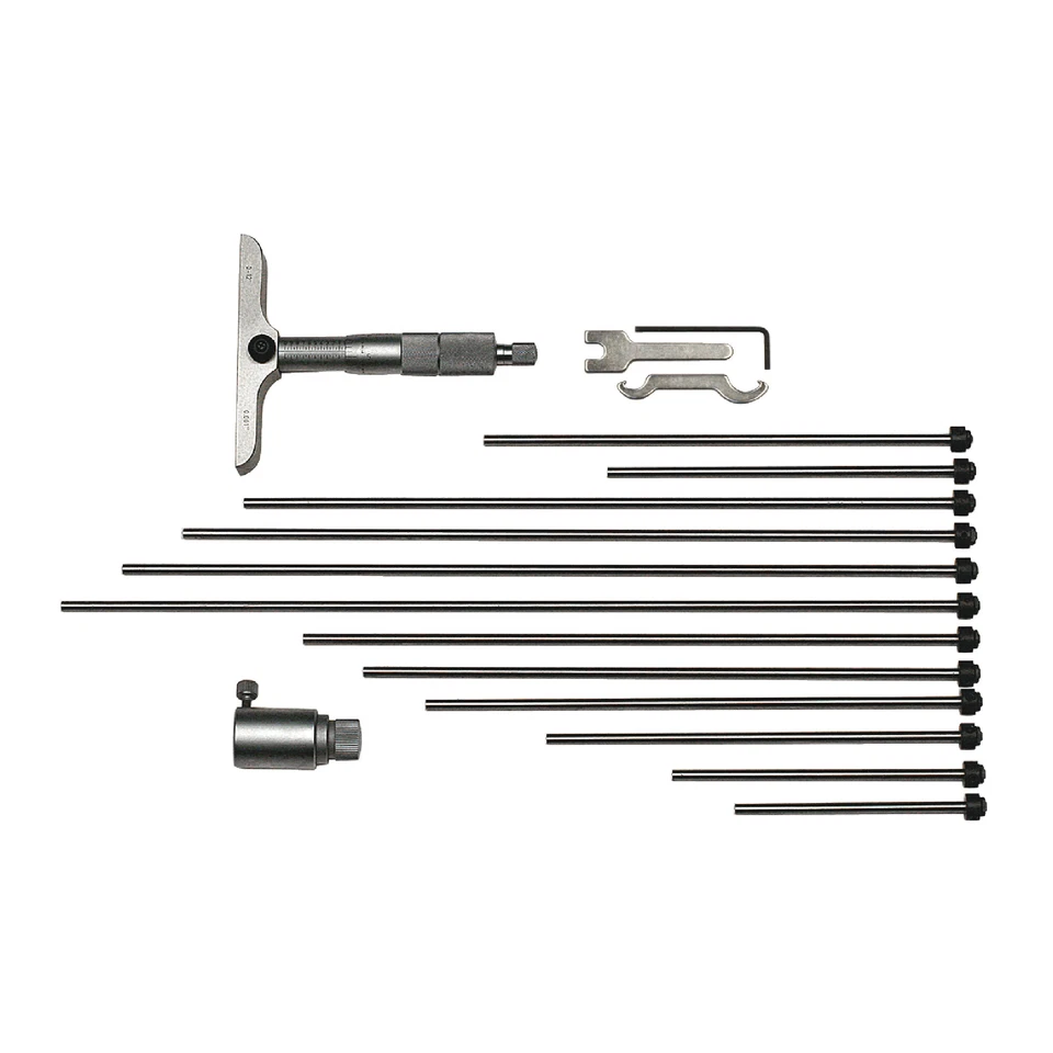 Asimeto 201-12-3 0-12" 4" Base Depth Micrometer Set w/Calibration - Image 1 of 1