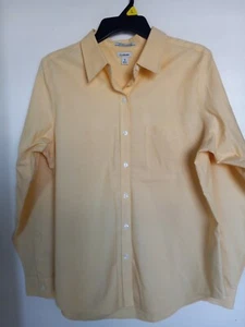 LL Bean Womens Medium Yellow Wrinkle resistant Button Up Shirt Long Sleeves - Imagen 1 de 3