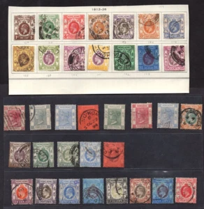 HONG KONG 1862-1927 COLLECTION OF 35 STAMPS, NEATLY USED INCLUDES THE 25c ERROR - Picture 1 of 1
