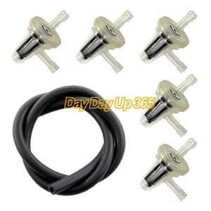 1/4" Inline Motorcycle Fuel Filter 90 Degree Angle 6mm 7mm & 2ft 6*9 Fuel Line - Foto 1 di 6