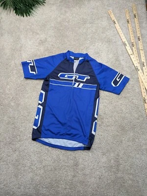 Camiseta deportiva GT Youth grande 3/4 cuartos cremallera azul SSCycling bicicleta de bolsillo carretera montaña Foto 1 de 4