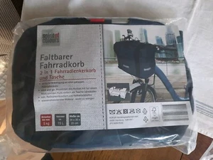 Spirit Of Colours 2IN1 Faltbarer Fahrradkorb 15L Lenker Tasche Reflektor Navy - Bild 1 von 2