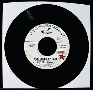 The Del Vikings: Confession Of Love~Doo Wop Promo 45~ABC PARAMOUNT #10341 - Picture 1 of 2
