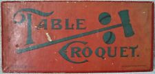 Table Croquet - Spear's Games - Made in Bavaria - No Date - Circa 1910 - Boxed