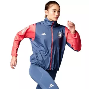 Size S- Adidas Women's Boston Marathon 2024 Celebration Jacket, Preloved Ink. - Picture 1 of 5