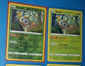 4x Rowlet 011/189 11/189 (2 holo inverso) Tarjeta de Pokémon Oscuridad En llamas Casi Nuevo - Imagen 1 de 3
