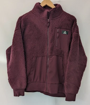 Reebok Fluffy Red Full Zip Long Sleeve Womens Jumper Size L - Image 1 of 4