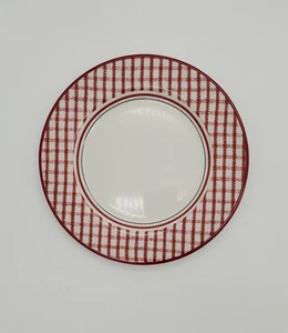Ralph Lauren Homestead Bread Plate 6" Wedgwood Made in England Red Gingham - Picture 1 of 5