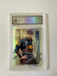 Topps 2021 cromo F1 Max Verstappen refractor Arena Club 10 gemas como nuevo  - Imagen 1 de 2