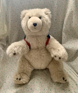 Gund American Eagle Polar Bear Plush 20” Wearing Backpack No Snowboard 20” - Picture 1 of 15