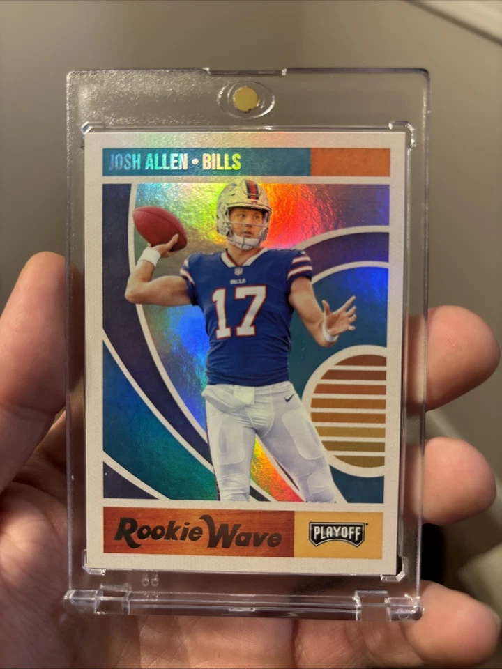 2018 Panini Playoff Josh Allen Rookie Wave Rookie RC #4 Bills Foto 1 de 2