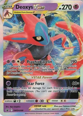 Deoxys VSTAR SWSH268 Promo Holo SWSH: Sword & Shield Promo Cards NM Pokémon - Image 1 of 2