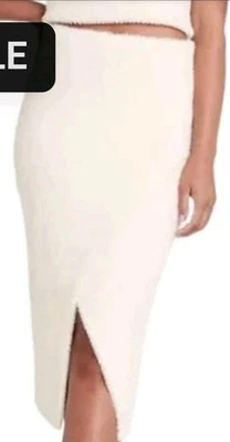 Falda lápiz Express para mujer de piel difusa midi marfil talla M NUEVA Foto 1 de 3