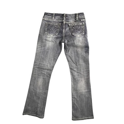 Cowgirl Tuff Jeans Womens 27 Blue Crystal Waterfall Bootcut Rhinestone Western Foto 1 de 4