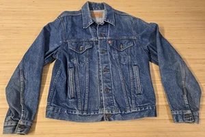 VINTAGE Levis Jacket Mens 44L Denim Type III Trucker Made in USA 80s 71506-0217 - Picture 1 of 7